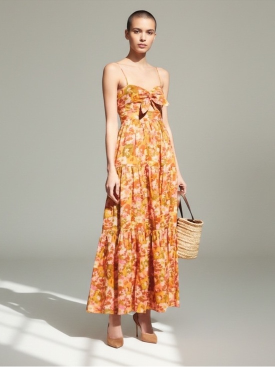 House of Harlow 1960 Dresses & Skirts - House of Harlow 1960 Tiered Floral Maxi Dress in Coral, Pink & Olive